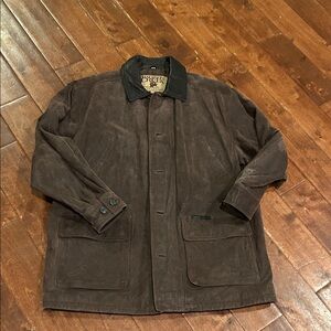 Men's Dark Brown Suede Field Jacket